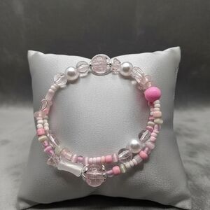 Elegant Pink Beaded Bracelet